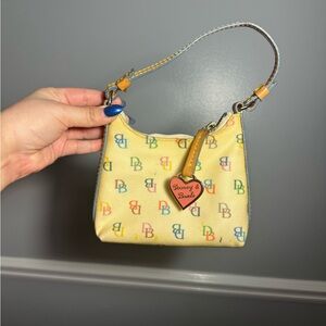 Dooney & Bourke Yellow Multicolor Logo Shoulder Bag